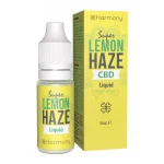A bottle of CBD Liquid Lemon Haze by Harmony